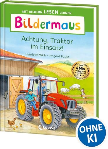 Bildermaus - Achtung, Traktor im Einsatz!: Mit Bildern lesen lernen - Ideal für die Vorschule und Leseanfänger ab 5 Jahre
