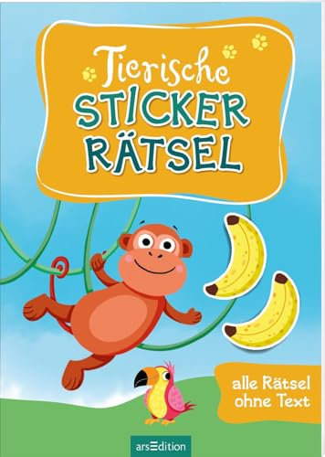 Tierische Sticker-Rätsel: Alle Rätsel ohne Text | Aufgaben mit Stickern ab 4 Jahren