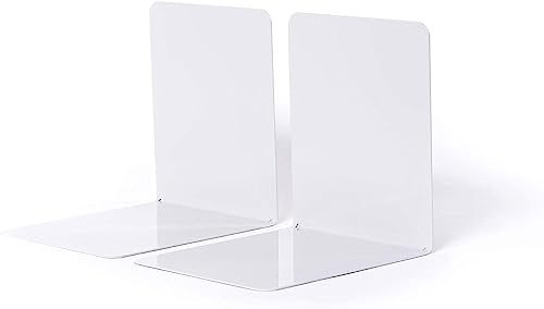 MAUL sujetalibros de metal (2 piezas) 14x12x14 cm | Sujeta libros, separador de libros para estanteria | Sujetalibros de elegante metal | Sujeta libros estanteria apto para muebles | Plata