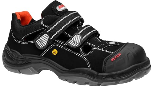 ELTEN Sicherheitsschuhe SCOTT Pro ESD S1P, Herren, Textil, Kunststoffkappe (leichter als Stahlkappe), leicht, sportlich, Schwarz, Größe: 45