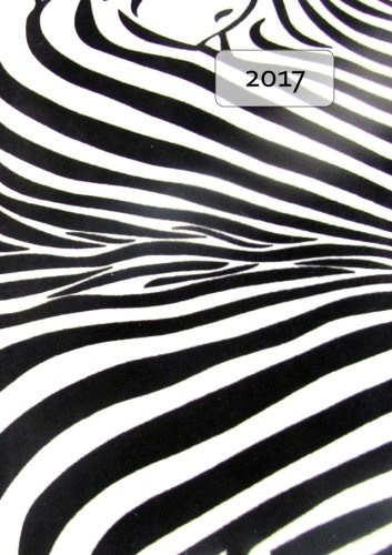 Kalender 2017 - Zebrafell: DIN A5 - liniert - 1 Woche pro Doppelseite