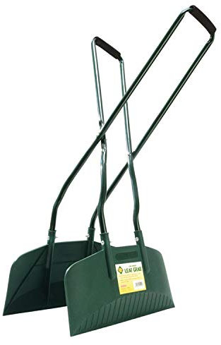 Bosmere Leaf Grabber - Long Handled Lightweight Leaf and Yard Debris Rake - Plastic and Metal - 16 Wide