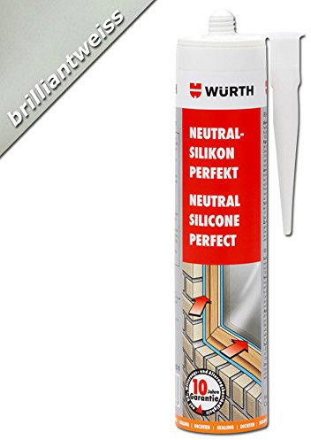 Würth Silikon Brilliantweiss Neutral-Perfekt 310ml Kartusche Fensterverglasung