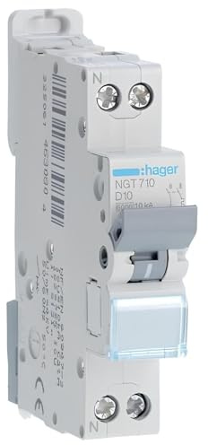 disjoncteur hager - 1 phase + neutre - 10a - 6ka - courbe d - vis / vis