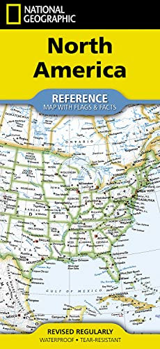 North America Map With Flags & Facts – Folded Edition | National Geographic Reference Map | Educational Travel Map Featuring Countries, Capitals & Flags