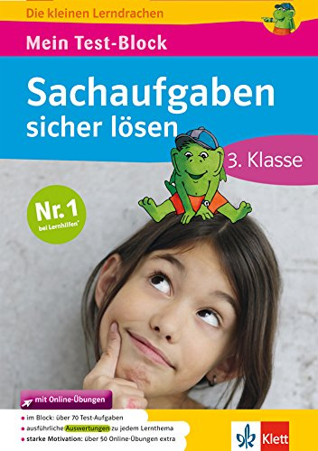 Klett Mein Test-Block: Sachaufgaben sicher lösen: Mathematik in der Grundschule 3. Klasse (Die kleinen Lerndrachen)