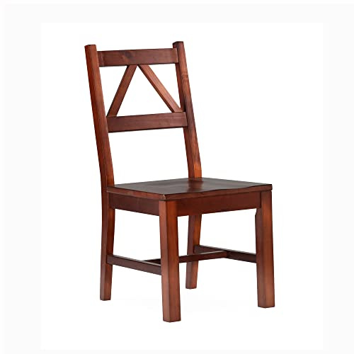 Linon Home Decor Titian Chair, Antique Tobacco Finish, 17.32w x 21.54d x 37.56h