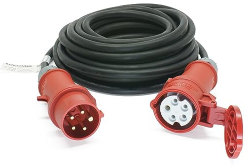 CEE-Verlängerungskabel 400V/16A IP44 Gummi H07RN-F 5x1,5 mm² mit ST/KU 5-polig 5m