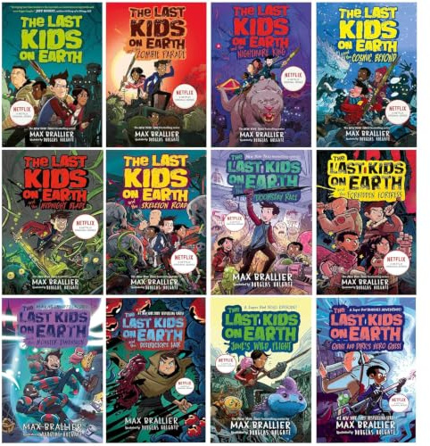 Last Kids on Earth Series by Max Brallier 12 Books Collection Set (Last Kids On Earth, Zombie Parade, Nightmare King, Cosmic Beyond, Skeleton Road, Doomsday Race & Forbidden Fortres & More...)