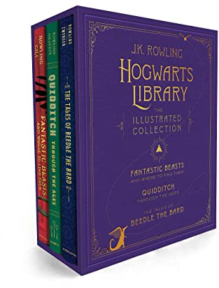 Hogwarts Library, the Illustrated Collection: Fantastic Beasts and Where to Find Them / Quidditch Through the Ages / the Tales of Beedle the Bard (Harry Potter)