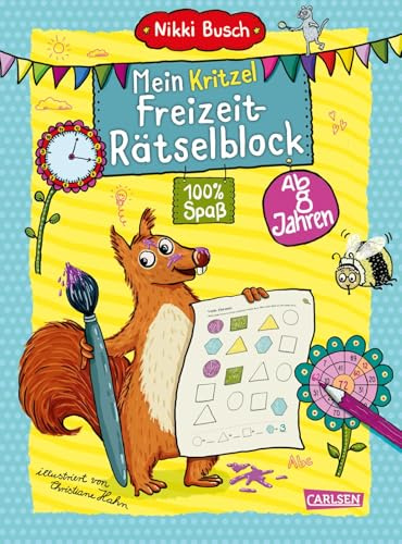 Mein großer Freizeit Kritzel- und Rätselblock: Rätseln, Knobeln, Doodeln und Malen für Jungen und Mädchen ab 8