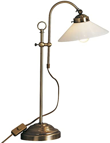 Globo Schreibtischlampe Leseleuchte Altmessing Büro Beleuchtung 6871
