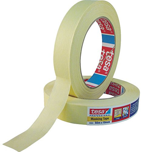 tesa 04323-00044-00 Kreppband Krepp Beige (L x B) 50m x 50mm, 3 Stück