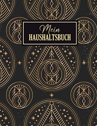 Mein Haushaltsbuch: Mein großes Haushaltsbuch | Geld sparen im Haushalt und im Alltag | Großes Haushaltsplaner Format mit viel Platz | Schwarzes Design