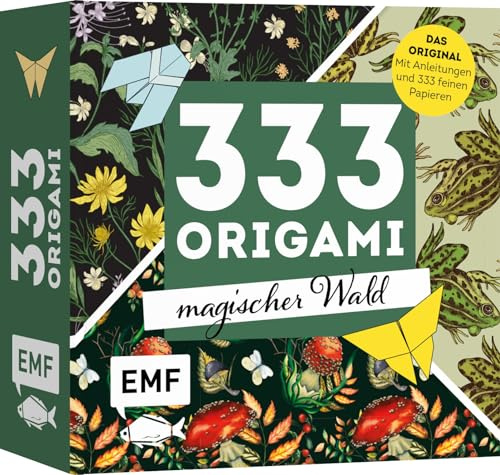 333 Origami – Magischer Wald | Zauberschöne Papiere falten: Das Original: Mit Anleitungen und 333 feinen Papieren: Hochwertiges Origami-Papier mit mystischen Natur-, Pflanzen- und Tiermotiven