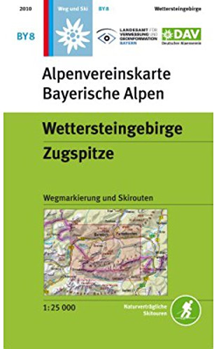 Wettersteingebirge, Zugspitze: Wegmarkierung, Ski- und Schneeschuhrouten (Alpenvereinskarten)