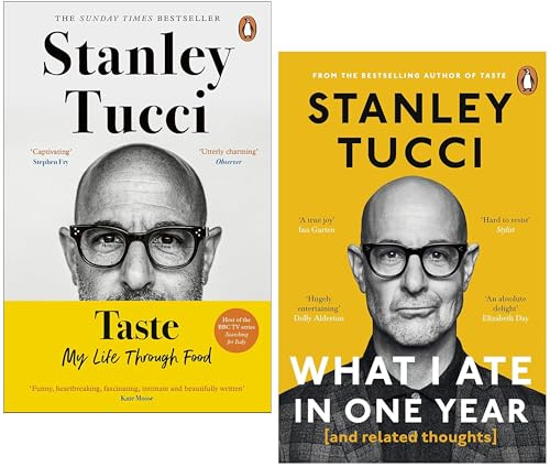 Stanley Tucci 2 Books Collection Set (Taste & What I Ate in One Year)