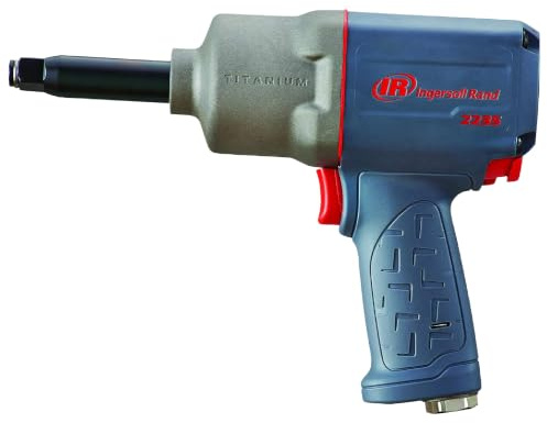 Ingersoll Rand 2235TIMAX-2 1/2 Air Impact Wrench, 2 Ext Anvil, 1350 ft-lb Torque, Titanium Hammercase, Friction Ring Retainer, Pistol
