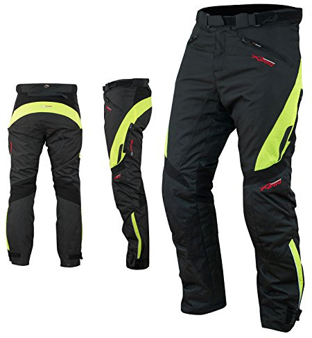A-PRO Pantaloni Impermeabili da Uomo Protezioni CE Termica Biker Riflettente Moto
