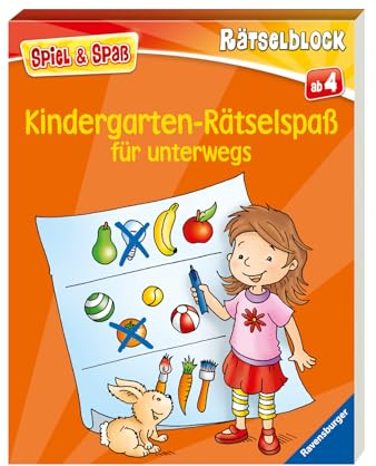 Kindergarten-Rätselspaß für unterwegs - Rätselbuch ab 4 Jahre, Reisespiele für Kinder (Spiel & Spaß - Rätselblock)