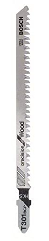 Bosch Professional 5 x Jigsaw blade T 301 BCP Precision für Wood (for softwood, straight cut, accessories jigsaw)