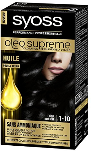 Syoss – Permanente Haarfarbe Oléo Suprême – Intensives Schwarz 1-10