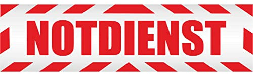 INDIGOS UG - Magnetschild Auto Notdienst mit Rahmen 30 x 8 cm - Magnetfolie LKW Truck Transporter Baustellenfahrzeug Firmenwagen - flexibel abnehmbar, wetterfest & wiederverwendbar
