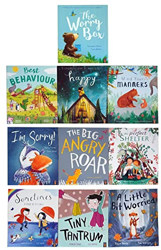 Children Best Behaviour 10 Books Collection Set (Sometimes: A Book of Feelings, Tiny Tantrum, A Little Bit Worried, I’m Sorry!, The Big Angry Roar, The Perfect Shelter, Best Behaviour, Happy & More…)