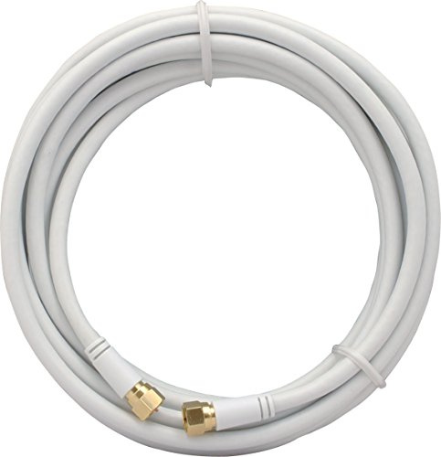 SKT MAK50003 Modemkabel 500 cm Koaxial-Anschluss-Kabel F-Stecker vergoldet Sat 3-fach geschirmt weiß