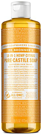 Dr Bronner 18-in-1 Hemp Citrus Orange Pure-Castile Soap
