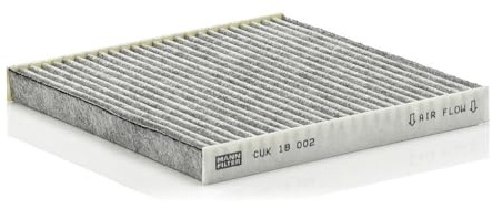 MANN-FILTER, CUK 18 002 Innenraumfilter, mit Aktivkohle | Für PKW, Staub- und Pollenfiltration, Geruchsreduzierung, Echte OE-Technologie