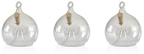 Fliegenfalle zum Hängen 3 Stück d 6cm mundgeblasen handgeformt Lauschaer Glas das Original