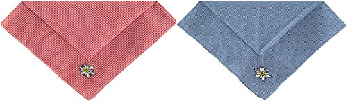 Trachtentuch rot-weiß o. blau-weiß kariert (blau-weiß)