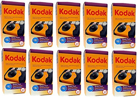 10 Kodak HD Power Flash One-Time Use 35mm Disposable Camera 27exp