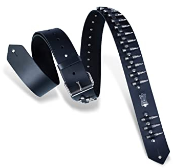 Levy's Leathers Gitarrengurt aus Leder mit Kugeln, 5,1 cm, Schwarz