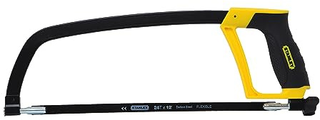 Stanley, STHT20139L, Hacksaw, 17-3/4 in L, 24 TPI, Rubber Grip