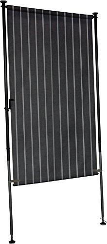 ANGERER Balkonsichtschutz Exklusiv braun, 120 cm | Senkrechtmarkise für Sicht- und Sonnenschutz, Montage ohne Bohren, ideal für Mietwohnungen, Made in Germany, waschbarer Stoff