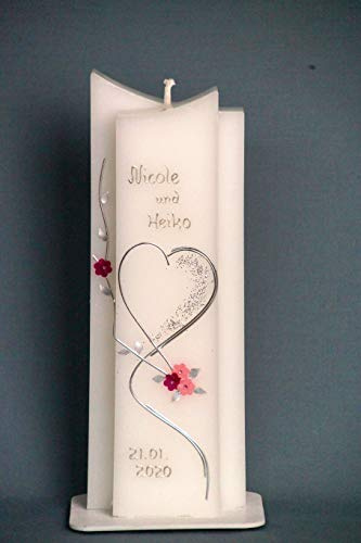 Hochzeitskerze - in Sonderform ; inkl. Beschriftung ! I 3