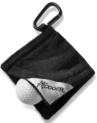 Frogger Golfball-Handtuch, Motiv: Amphibien, nass/trocken, 10,2 x 10,2 cm