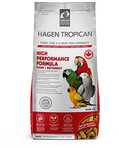 Tropican Alimento para Loros Grandes con Formula Alta Energía - 1,5 kg