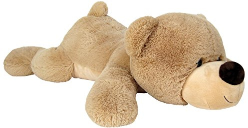 Wagner 9034 - Riesen XXL Teddybär 100 cm groß in hell-braun liegend - Plüschbär Kuschelbär Teddy Bär in beige 1,0 m