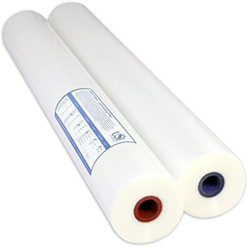 USI Premium Thermal Low-Temp EVA Roll Laminating Film, 1 Inch Core, 5 Mil, 27 Inches x 200 Feet, Clear, Gloss Finish, 2-Pack