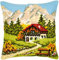 VERVACO Kit Cuscino Punto Croce Paesaggio Montano Set Ricamo Principianti Cuscini Gobelin Decorativi ca. 40 x 40 cm Accessori per Lavoretti Creativi DIY Casa Decor Hobby Adulti Cross Stitch