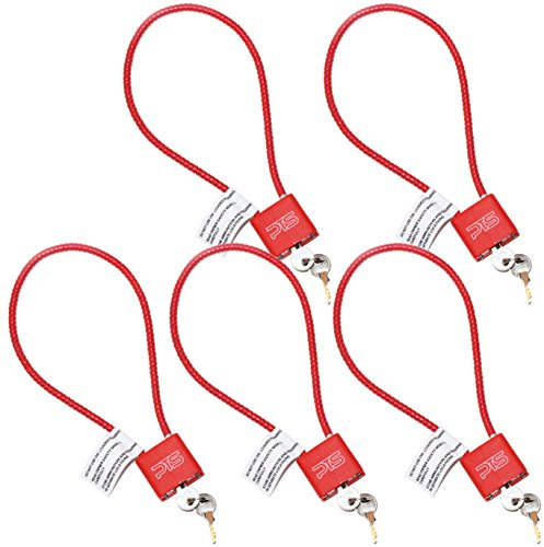 Premium Tactical Supply Cable Gun Lock with Key (15) - Keyed Alike - California Approved Safety Device - Secures Pistol, Rifle, Shotgun, Revolver, and Other Firearm Types (5 Pack)