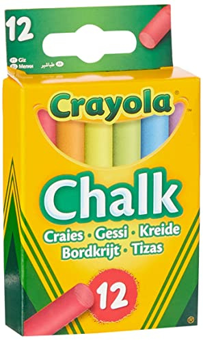 CRAYOLA - Craies de couleur pour tableau, set de 12 pièces, sans poussière, 0281