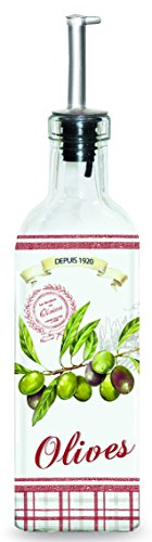 Huile d'olive/vinaigre bouteille – en verre – Design Moderne Design Italien – Un Superbe Idée Cadeau – Viendra compléter tout Dessus de table