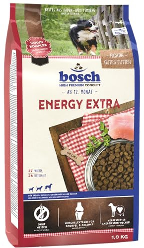 bosch HPC Energy Extra | Hundetrockenfutter für Sport- und Leistungshunde aller Rassen | 1 x 15 kg