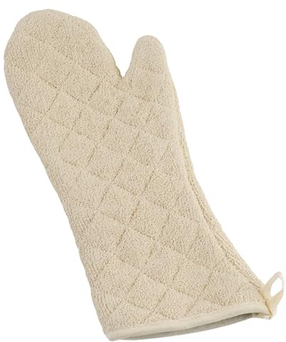 Winco Terry Oven Mitt, 17-Inch, Tan