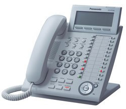 Panasonic KX-NT346NE IP-Systemtelefon (6-Zeilen Display, 24 Tasten, Freisprechen, HS Anschluss, Switch, Opt. Erweiterungskonsole) weiß