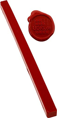 Herbin Siegellack Rot - Bank 1 Stange, 22 cm, Siegellackstange Feuerrot Knallrot für brechende Siegel